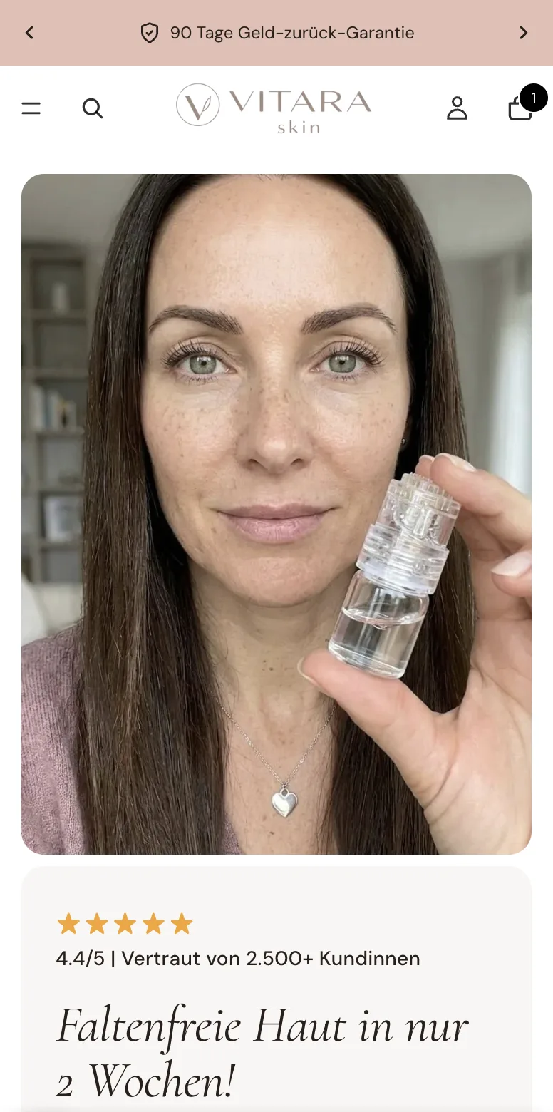 Vitara Skin Website Mobile Vorschau